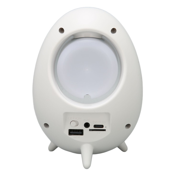 Mini difuzor Bluetooth cu desene animate Subwoofer fara fir in forma de robot portabil pentru calatorii in aer liber Gri argintiu