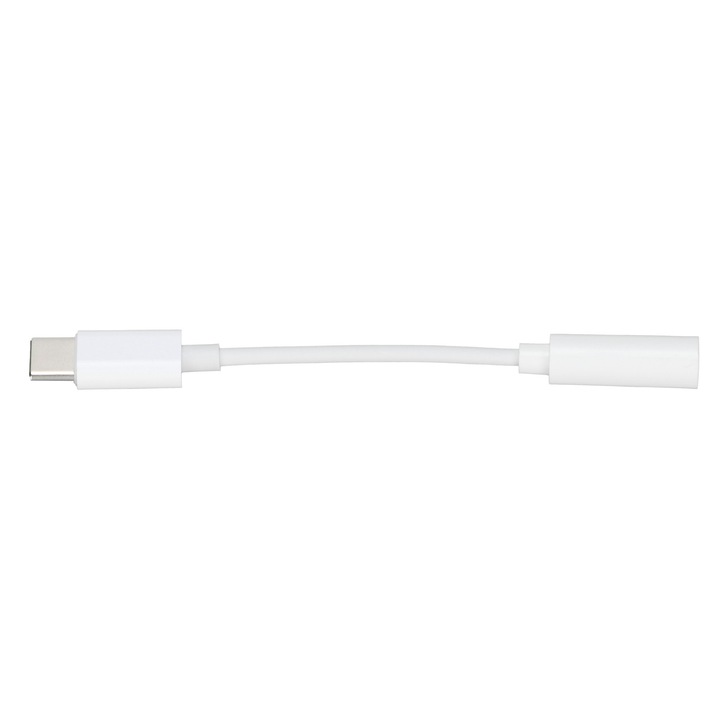 USB Type C - 3.5mm audio kábel, Jormftte, fehér, 1m