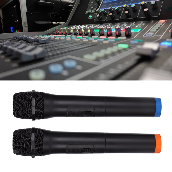 Jormftte UHF vezeték nélküli mikrofon, vételi távolság 20m-100m, frekvencia 700mhz-800mhz, USB tápegység