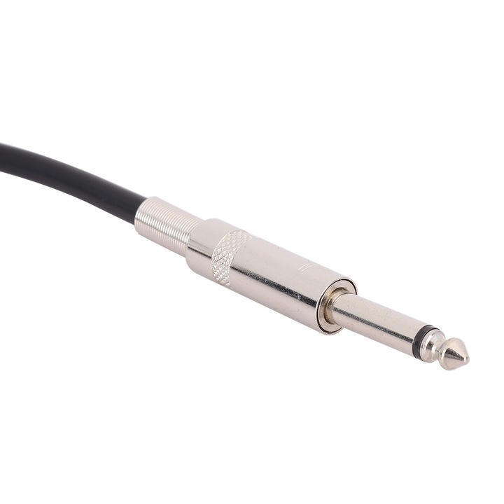 Jormftte USB kábel gitárhoz, 300cm, fekete, fém és műanyag