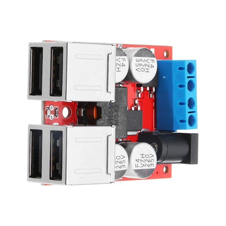 Jormftte moduláris buck konverter, 4 csatornás, 8-35V-ról 5V-ra, 8A, 100KHz