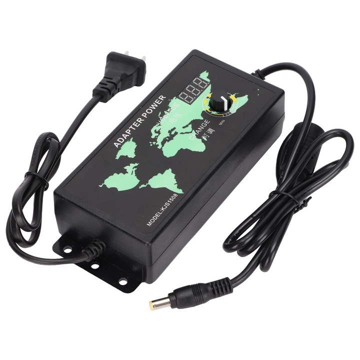 Jormftte 120W 3A 3-36V tápegység LED digitális kijelzővel, méretek 17x7x3.6cm