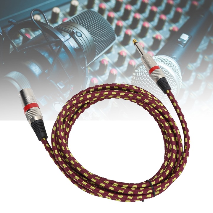 JORINDO XLR apa-apa 1/4 hüvelykes, 6,35 mm-es kiegyensúlyozott jel összekötő mikrofonkábel JD6007