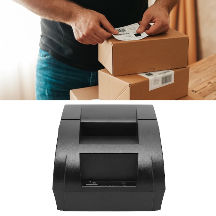 Imprimanta portabila cu jet de cerneala Jormftte, ecran tactil LCD de 4.3in, cerneala rapid uscare, 100-240V