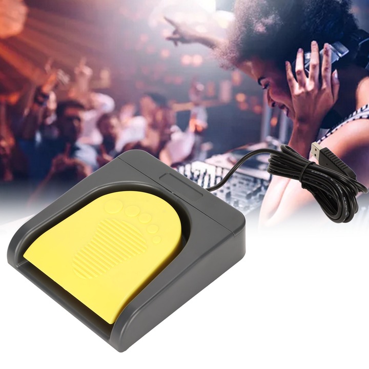 Jormftte FS2016 USB pedál, mechanikus kapcsoló, ergonomikus kialakítás, 2m kábel