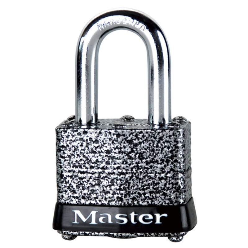 Lacat din placute de otel laminat Master Lock, Belciug otel calit, sistem de blocare dublu