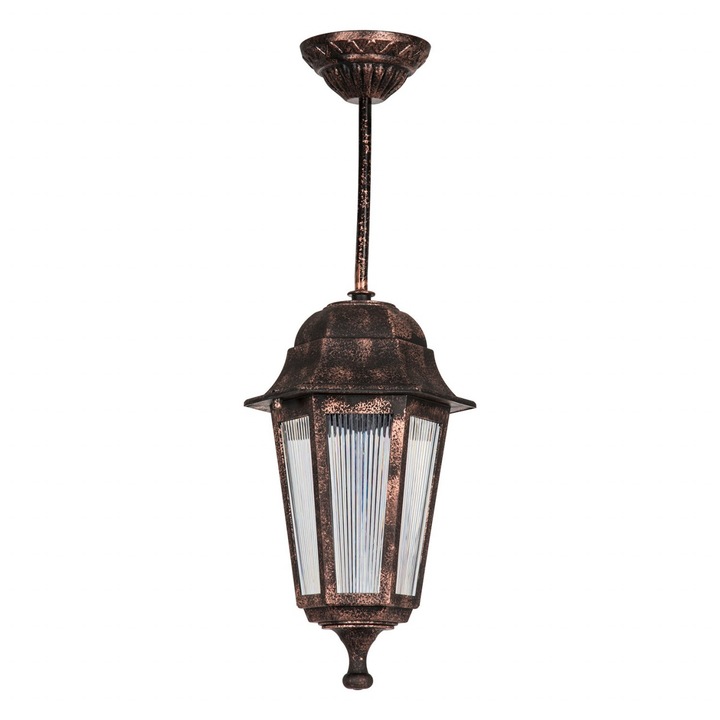 Lampadar exterior Homart Optical Hexagon Stalactite Copper