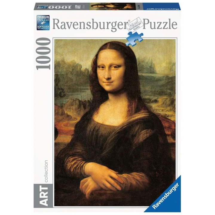 Ravensburger - Puzzle Leonardo da Vinci Mona Lisa 1000 piese design nou