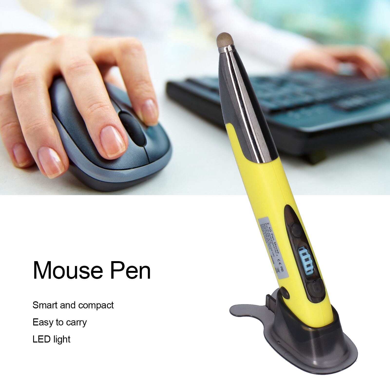 Punta Mouse Computer Mouse Pen Jormftte, wireless, multicolor, 5 butoane, 800/1200/1600 DPI ...
