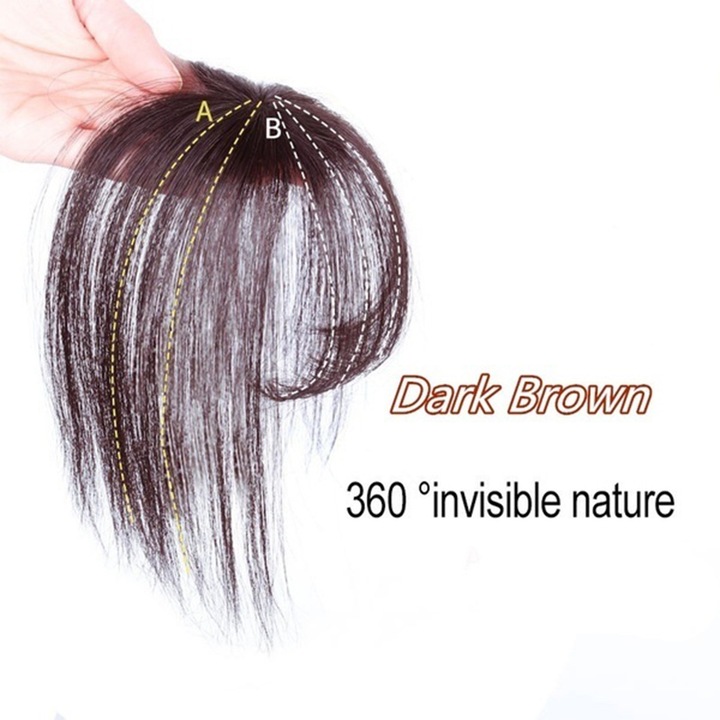 Удължител за коса 3D Air Bangs, дължина 15 см, 21-25 см, високотемпературна тел, тънка, комплект
