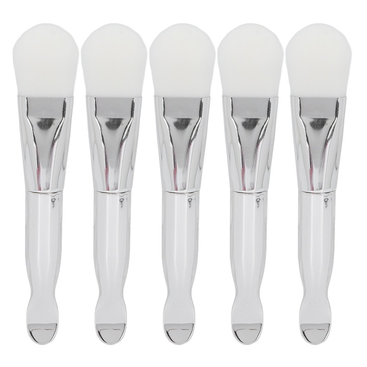 Arcmaszk ecset, Jormftte, 5 darabos szett, dupla fejű, szálas anyag + ABS, ergonomikus kialakítás, könnyen tisztítható