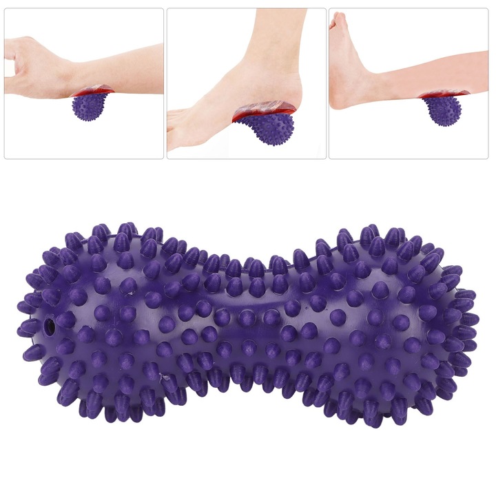 Jormftte jóga masszázslabda, 16x7.5cm, PVC, izomlazításhoz, hordozható