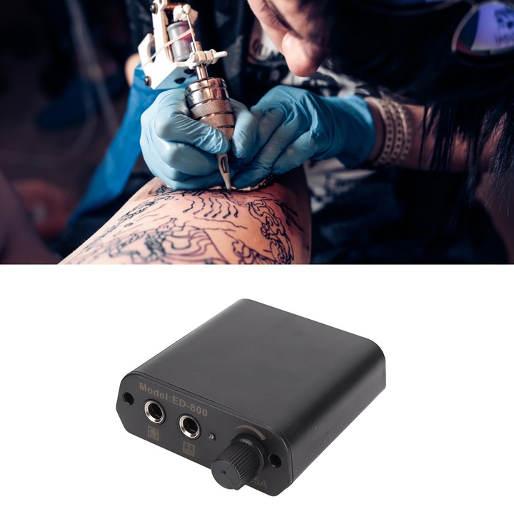 Sursa de alimentare pentru masina de tatuat Mini baterie pentru masina de tatuat Sursa de alimentare portabila pentru tatuaj 100‑240V Priza SUA