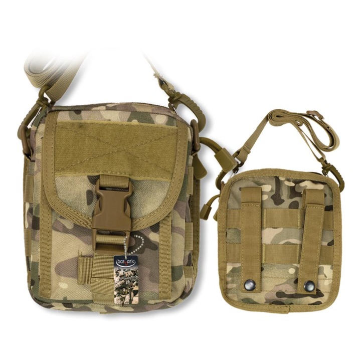 Albainox sporttáska, Tactical Molle Camo modell, 15x20x9 cm, terepmintás szín