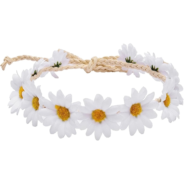 Coroana de flori, BGHYHYHI, alb, design elegant
