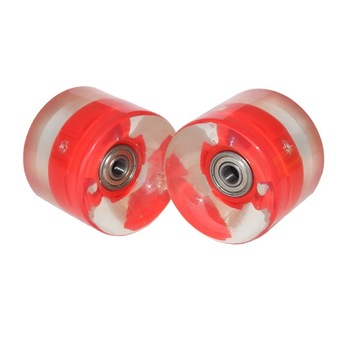 Roata LED penny board ABEC 7 rosie-2 bucati Roata LED penny board ABEC 7 rosie-2 bucati