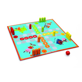 Tabla de joc cu doua parti, Scratch, multicolor, model Vikingii Tabla de joc cu doua parti, Scratch, multicolor, model Vikingii