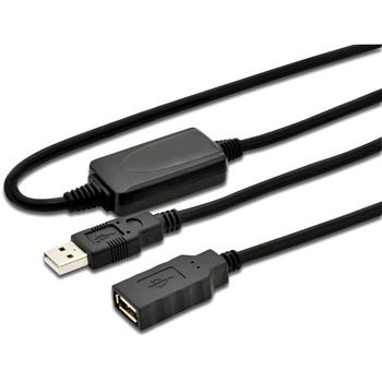 Cablu prelungitor activ USB 2.0 T-M, 15 m, Digitus Cablu prelungitor activ USB 2.0 T-M, 15 m, Digitus