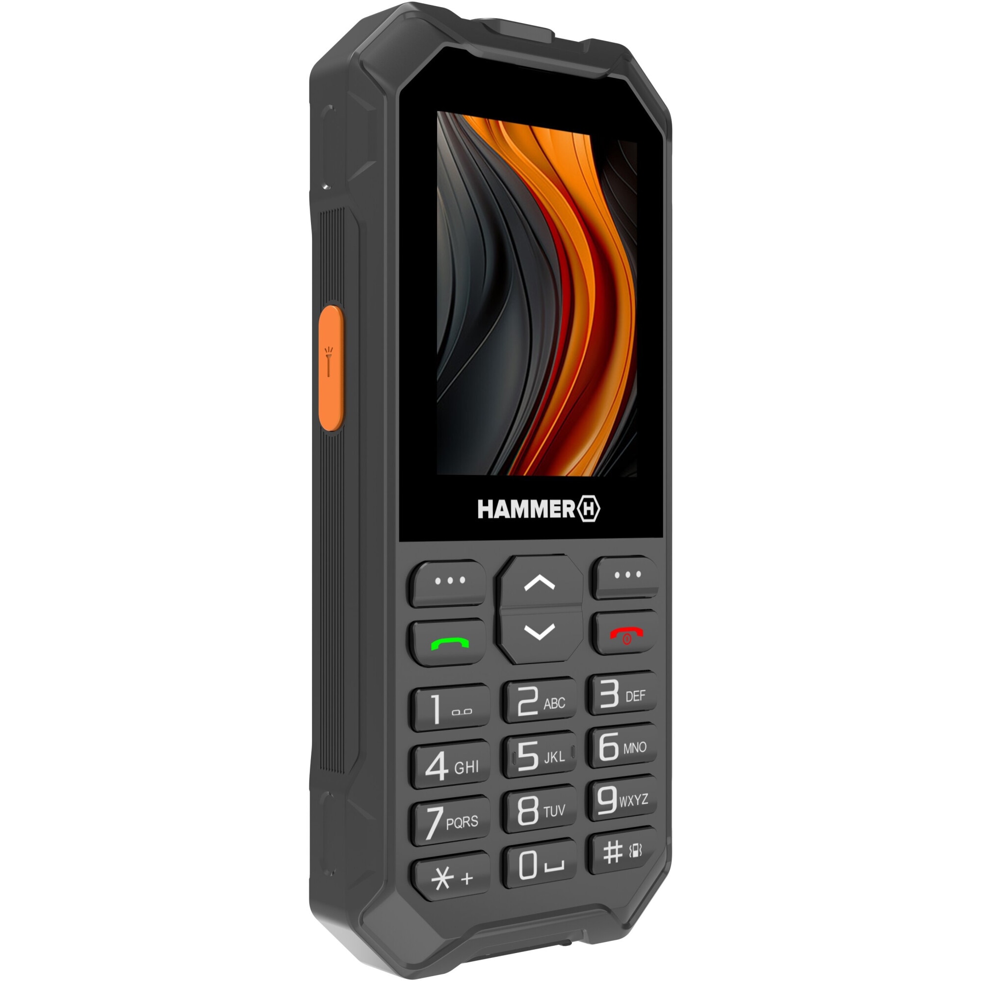 Telefon mobil Hammer 6 LTE, rezistent, IP68, 2,4 inch, 48 MB RAM, 128 MB, 2MP, 2500mAh, Negru