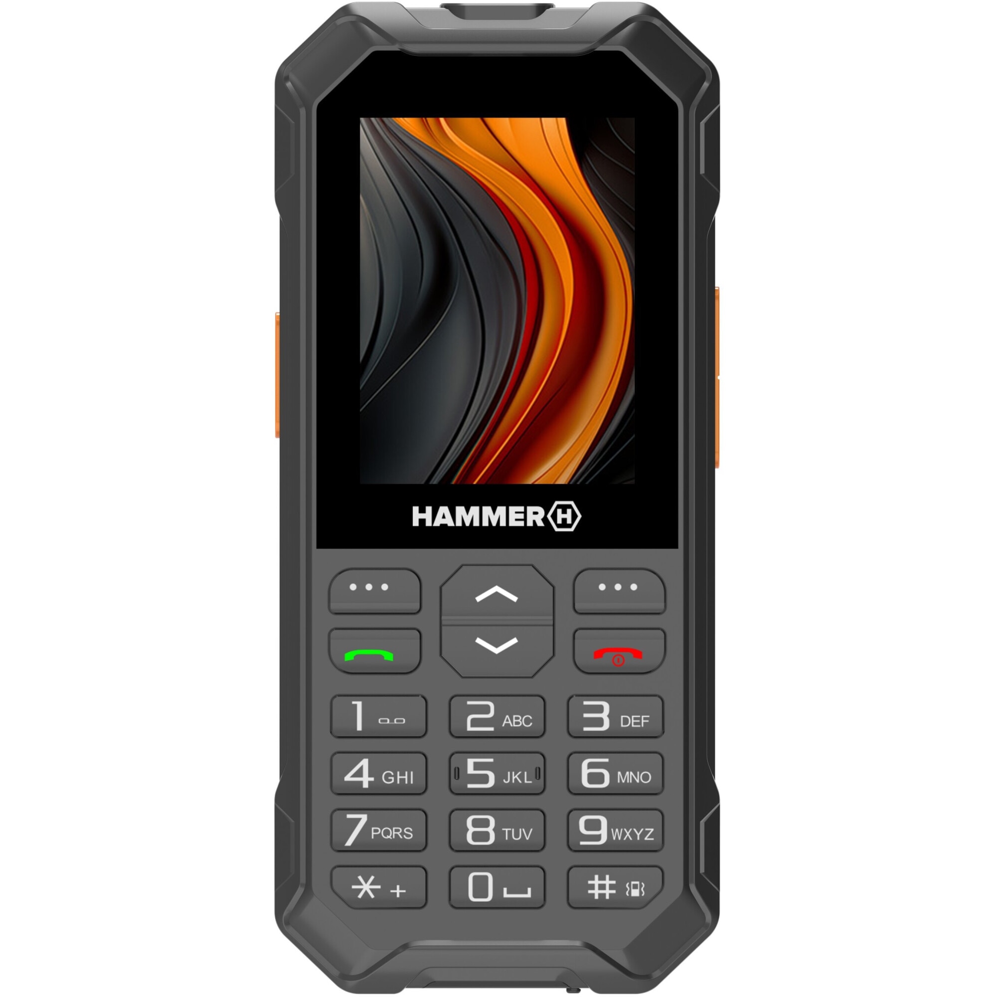 Telefon mobil Hammer 6 LTE, rezistent, IP68, 2,4 inch, 48 MB RAM, 128 MB, 2MP, 2500mAh, Negru