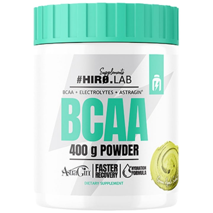 Хранителна добавка Hero.Lab BCAA 2:1:1 Powder with Electrolytes plus AstraGin®, Портокал, 400 грама