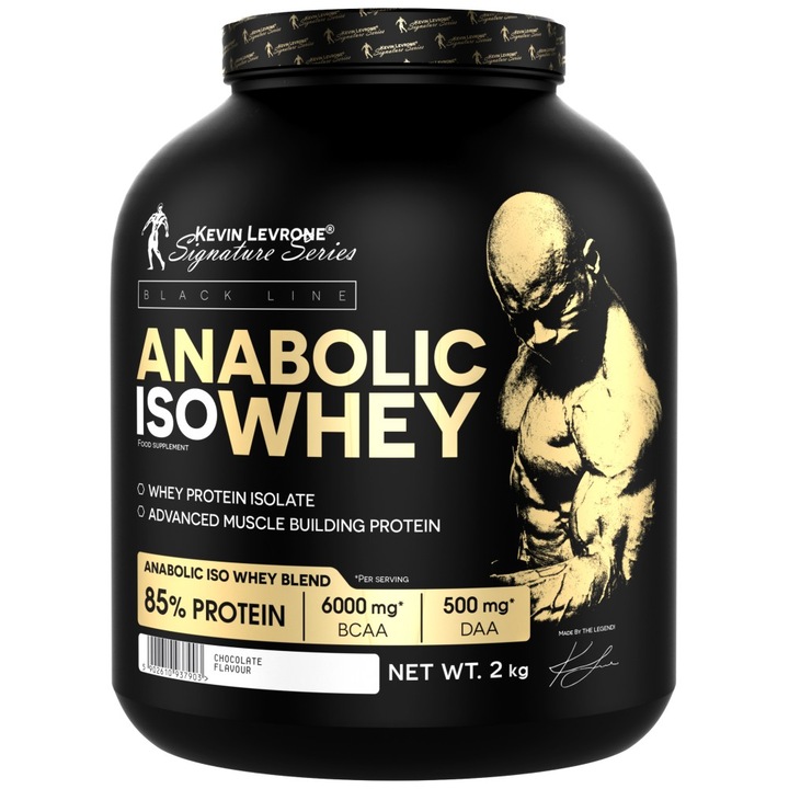 Étrend-kiegészítő Kevin Levrone Black Line / Anabolic ISO Whey, Csokoládé, 2000 gramm