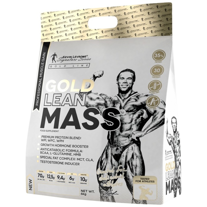 Supliment alimentar Kevin Levrone Gold Line / Lean Mass, Capsuni, 6000 grame