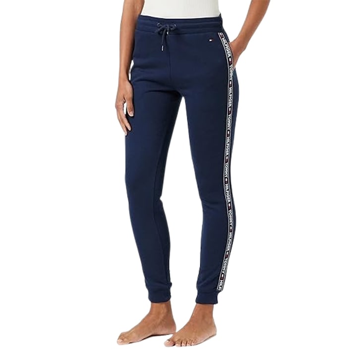 Pantaloni sport dama, Tommy Hilfiger, Bumbac, Albastru, L