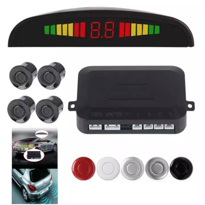 Tolatóradar 4 szenzorral digitális kijelzővel 5 színben - fehér