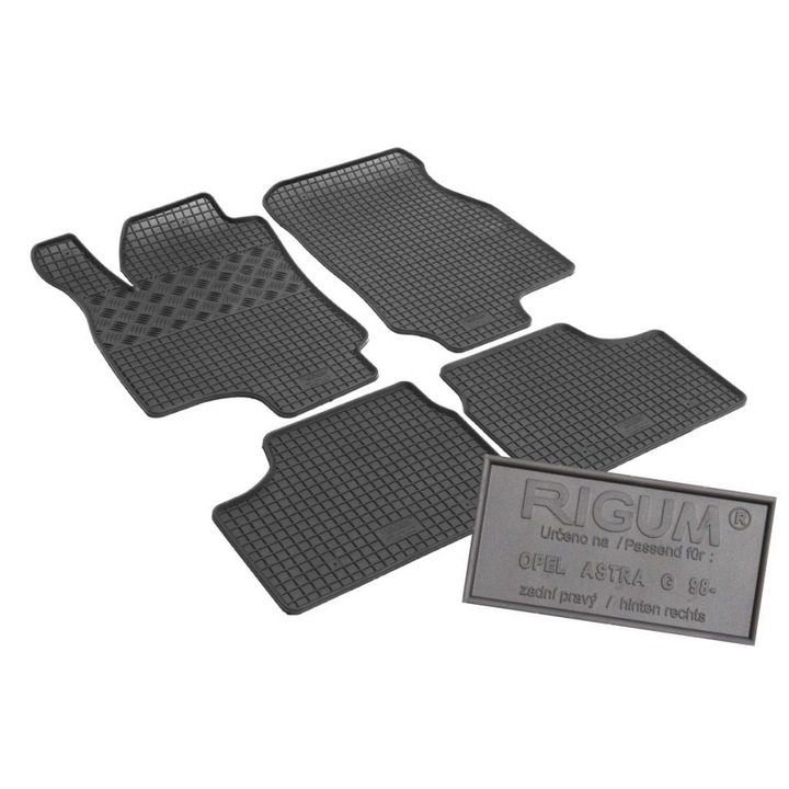 Set 4 covorase cauciuc Opel Astra G, 1998-2009, Rigum