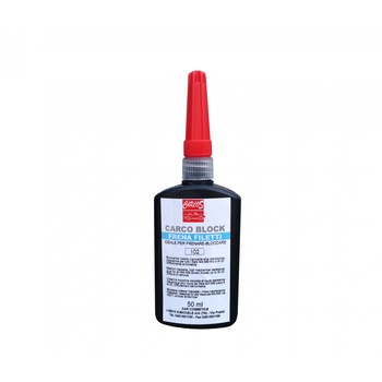 Adeziv albastru deschis fixare filete, greu de indepartat, diam. M0-M20, CARCOS, CARGOBLOCK 102, 50 ml Adeziv albastru deschis fixare filete, greu de indepartat, diam. M0-M20, CARCOS, CARGOBLOCK 102, 50 ml