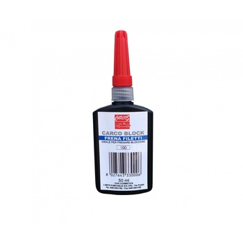 Adeziv albastru fixare filete, usor de indepartat, diam. M0-M12, CARCOS, CARGOBLOCK 100, 50 ml Adeziv albastru fixare filete, usor de indepartat, diam. M0-M12, CARCOS, CARGOBLOCK 100, 50 ml