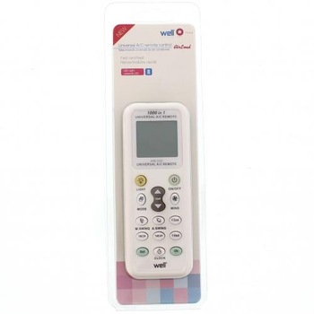 Telecomanda universala pentru aparate de aer conditionat Well RC-AC-WINDY-WL, 1000 modele presetate, display XXL, scanare automata, Alb Telecomanda universala pentru aparate de aer conditionat Well RC-AC-WINDY-WL, 1000 modele presetate, display XXL, scanare automata, Alb