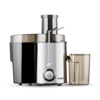 Storcator de fructe si legume meister Hausgerate, HRH-JE171, Putere 500W, Cana de 0.55 l pentru suc, Filtru cu micro ochiuri din inox, Culoare Negru si Inox Storcator de fructe si legume meister Hausgerate, HRH-JE171, Putere 500W, Cana de 0.55 l pentru suc, Filtru cu micro ochiuri din inox, Culoare Negru si Inox