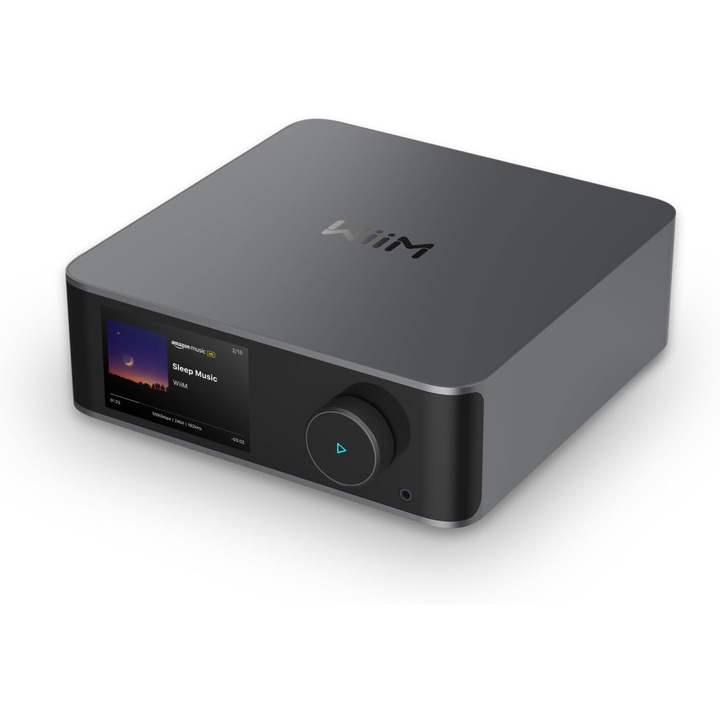 WiiM Ultra lejátszó, Bluetooth kapcsolat, Wi-Fi, Ethernet, szürke