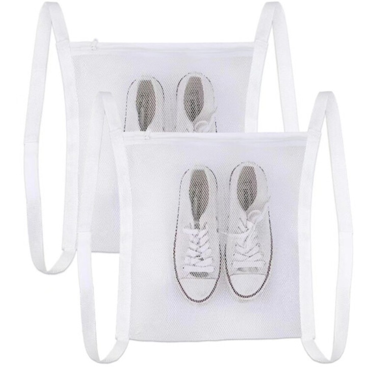 Sac de spalare pentru incaltaminte, 40x40cm, alb