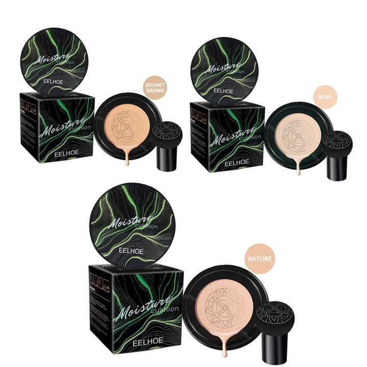 Fond de ten EELHOE, crema coloranta CC Cream Air Cushion, impermeabil, 3 culori, 7.5x7.5x6.8cm