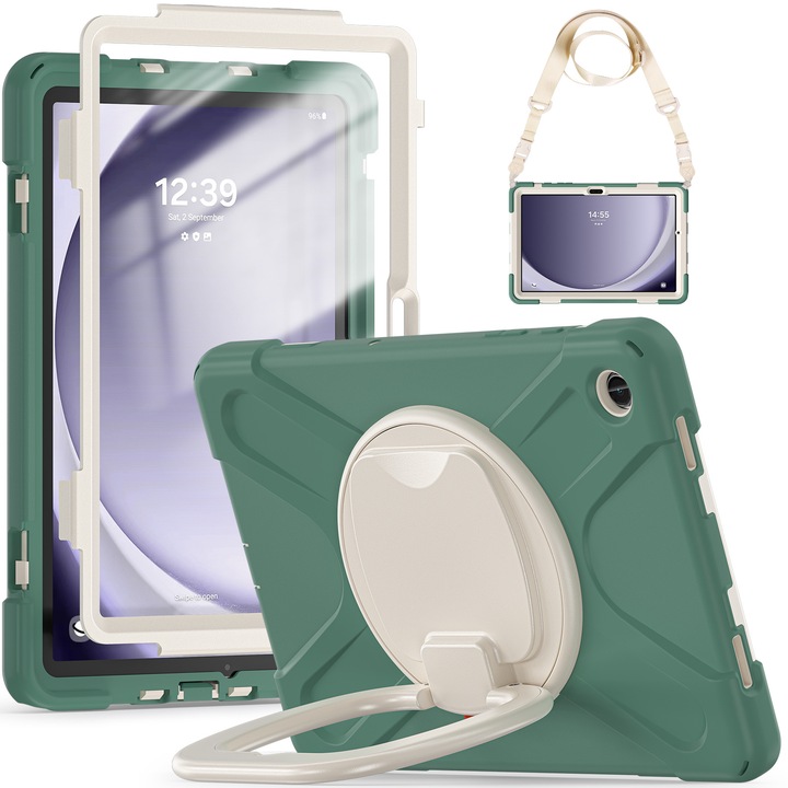 Husa de tableta pentru Samsung Galaxy Tab A9, verde, 8.7 inch