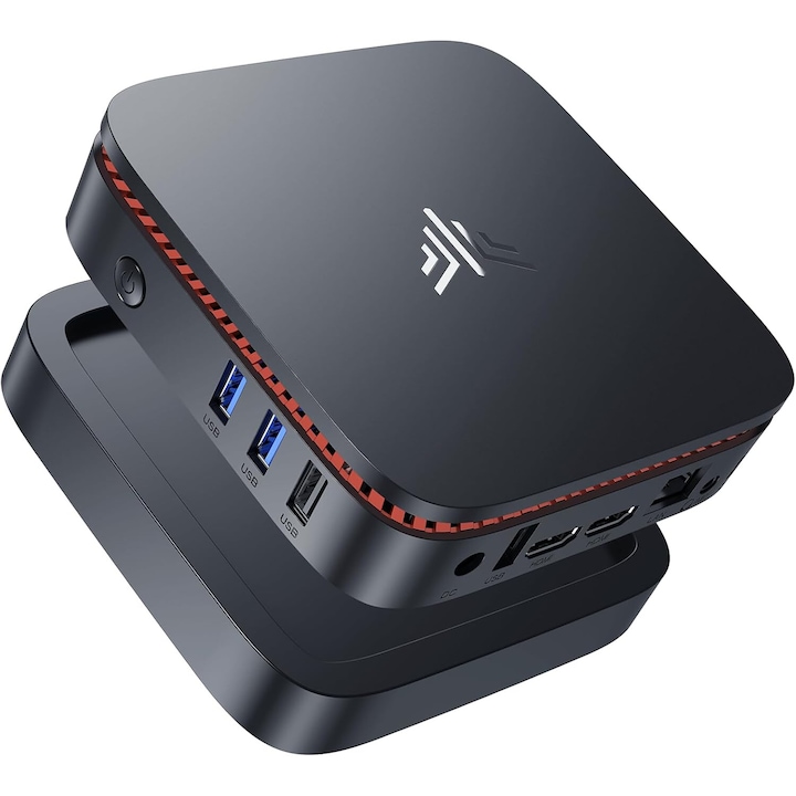 Мини компютър Windows 11 Home NiPoGi 12Go RAM+256 SSD M.2 Процесор Intel Alder Lake N100, Wi-FI 5, BT 4.2, HDMI 2.0, 4K UHD, черен