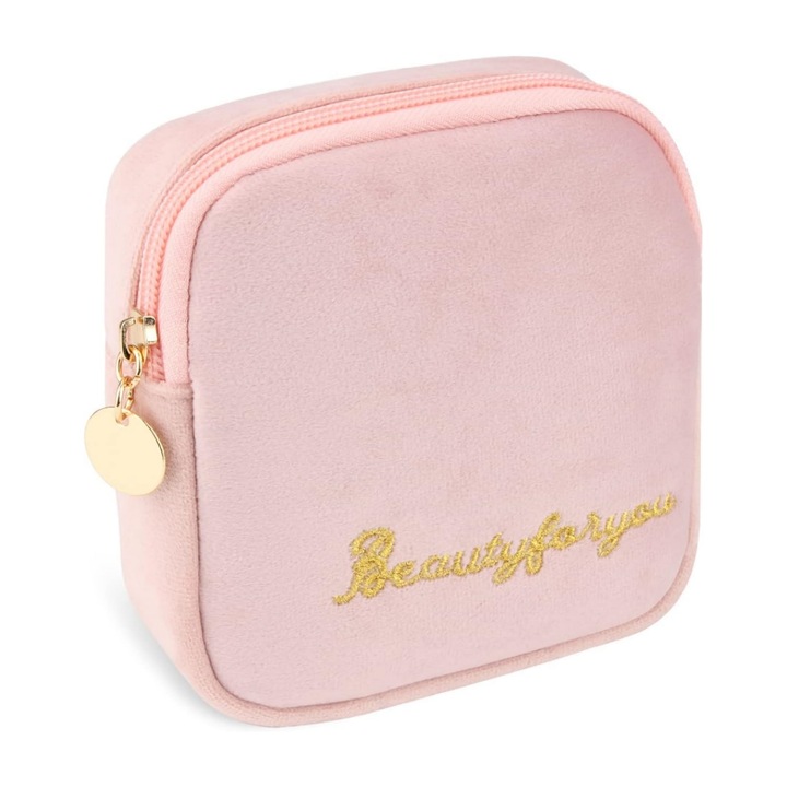 Geanta cosmetica, 13x13x4 cm, Vanaxalife®, Roz