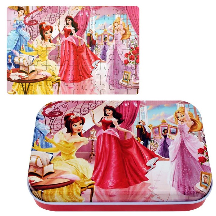 Hamupipőke puzzle -, 60 darabos gyerekeknek, digitális nyomat segítő számokkal gyerekeknek, többszínű, BUGHY'S