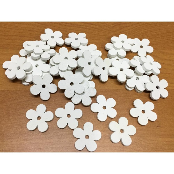Floare de lemn Corolla 3cm 40buc/pachet