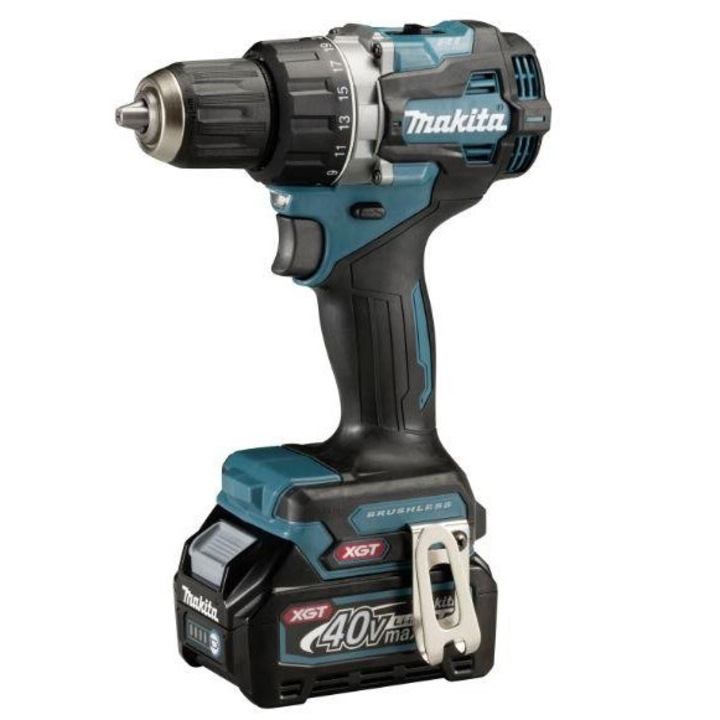 Makita DF002GA202 fúró, 40V, 2Ah, 2200 ford./perc, türkiz