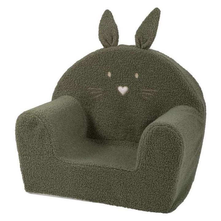Fotoliu din burete, Bubaba, Bunny, Pentru copii, 9 luni-5 ani, Green