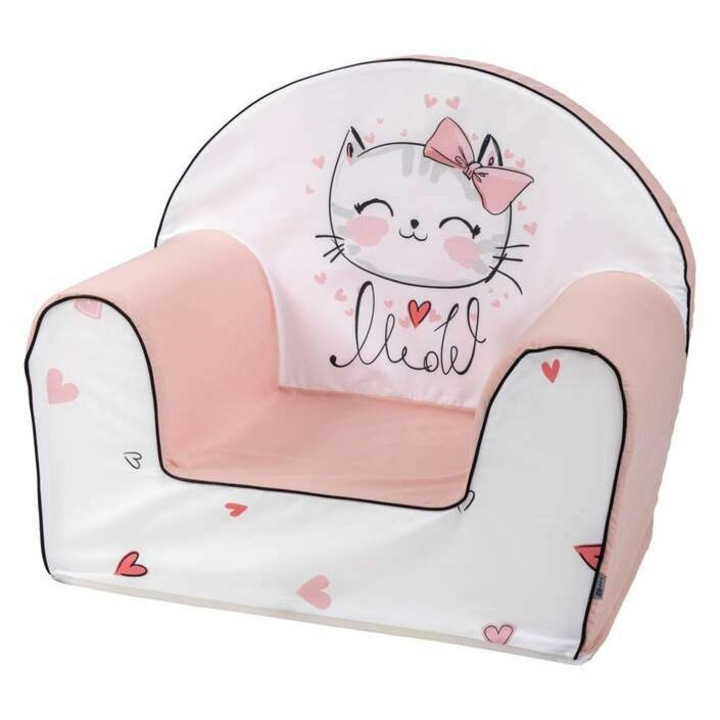 Fotoliu din burete, Bubaba, Kitty, Pentru copii, 9 luni-5 ani, Pink