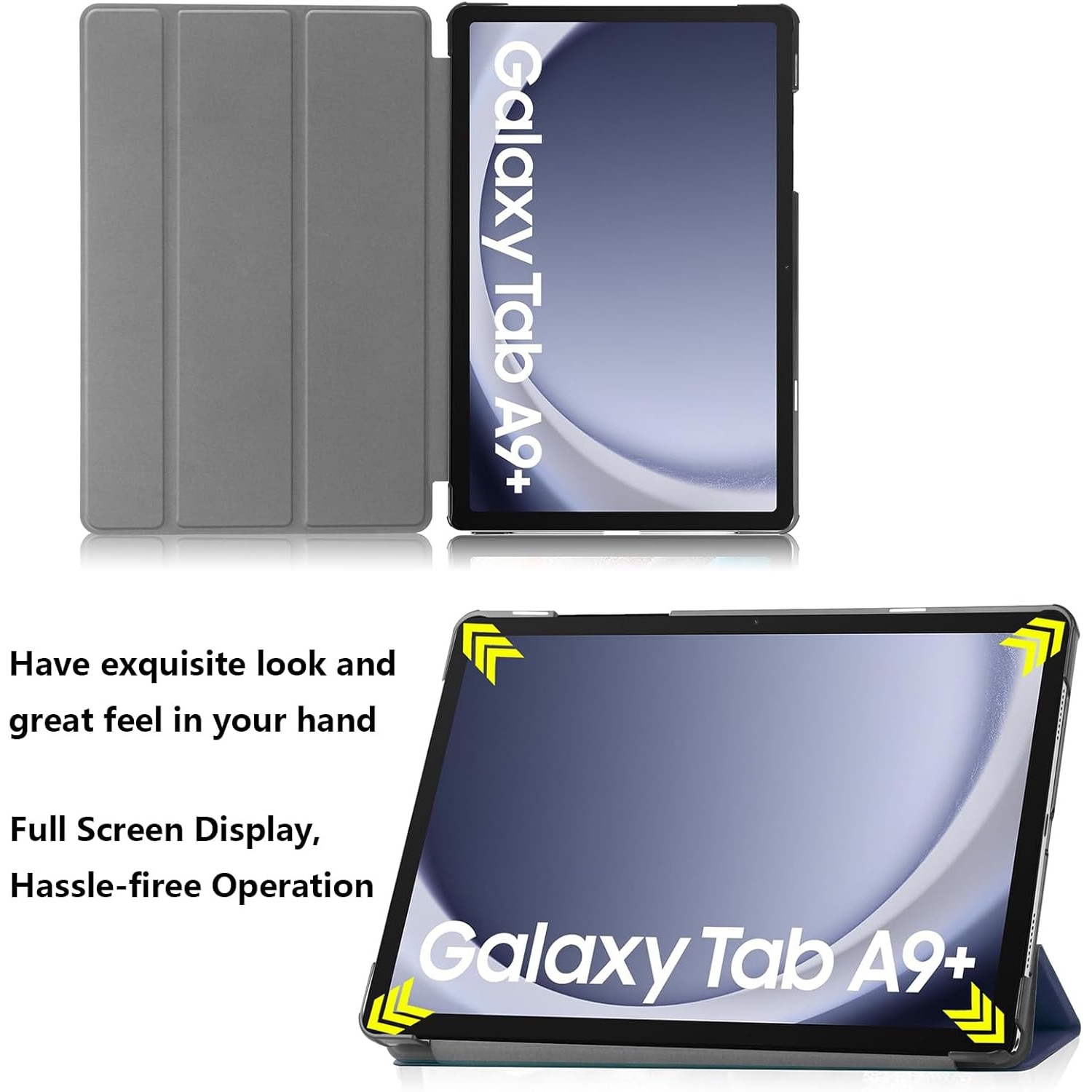 Husa de protectie tableta pentru Samsung Galaxy Tab A9+, A9 Plus, 11 inchi, 2023, cu protectie automata de somn, VIENOD, Albastru