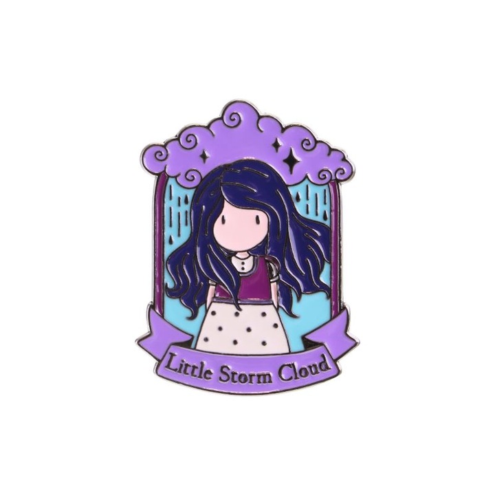Пинче Santoro Gorjus Little Storm Cloud, 6.5 x 11 x 1.2 cm, Многоцветен