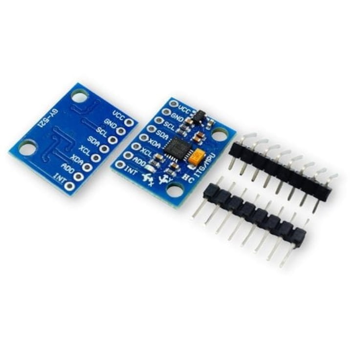 Modul giroscop, MPU 6050 GY-521, accelerometru, arduino, 3 axe, 2.1 cm x 1.1 cm x 0.3 cm, Albastru