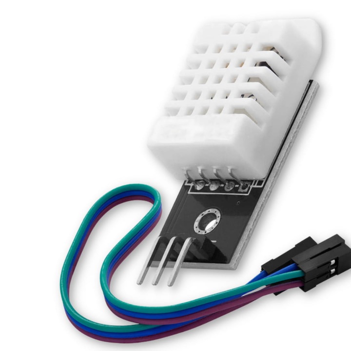 Modul senzor de temperatura si umiditate, DHT22 AM2302, masurare de temperatura, masurare umiditate, consum curent, 26 mm x 16 mm x 7 mm, Alb