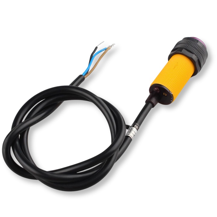 Modul senzor de proximitate, E18-D80NK, detectie, temperatura, digital, 18 mm x 50 mm, Galben